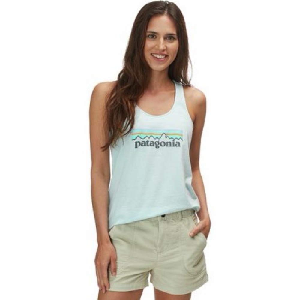 Patagonia NWT Pastel P-6 Logo Organic Cotton High Neck Tank Top​